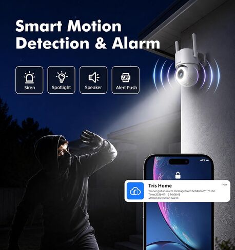 2.5K Outdoor WiFi Security Camera, Plug-in, 360° PTZ Auto Tracking in Saudi Arabia