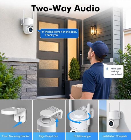 2.5K Outdoor WiFi Security Camera, Plug-in, 360° PTZ Auto Tracking in Saudi Arabia