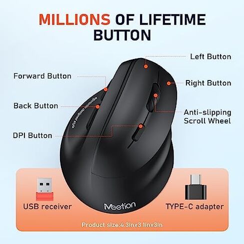 MEETION Ergonomic Keyboard with Ergonomic Vertical Mouse in Kuwait