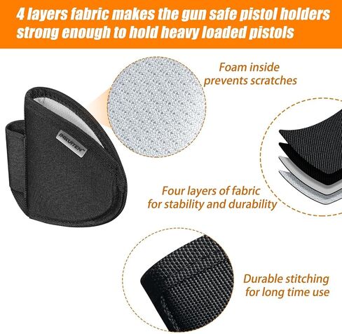 Universal Pistol Holster with Magazine Pouch, Gun Safe Organizer Accessories Storage in Kuwait