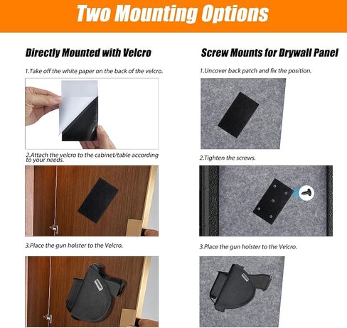 Universal Pistol Holster with Magazine Pouch, Gun Safe Organizer Accessories Storage in Kuwait
