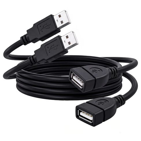 USB Extension Cable 6ft, 2-Pack USB 2.0 Type A Male to Female Extender Cord in Kuwait