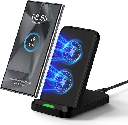 for Samsung Wireless Charging Station 15W Wireless Desk Phone Charger Stand in Kuwait