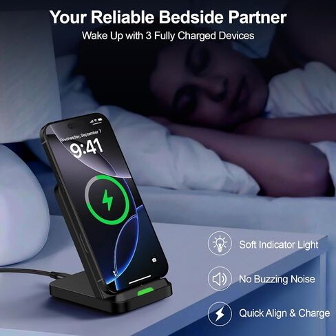 for Samsung Wireless Charging Station 15W Wireless Desk Phone Charger Stand in Kuwait