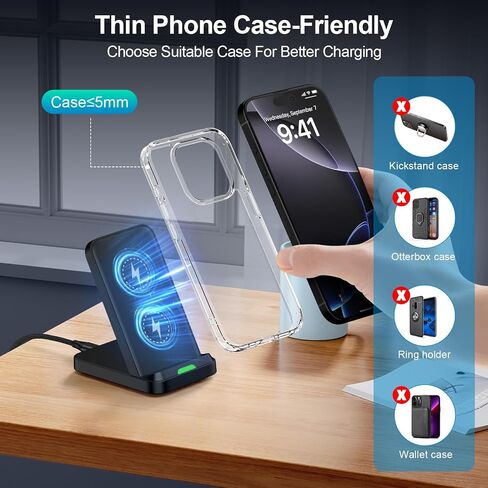 for Samsung Wireless Charging Station 15W Wireless Desk Phone Charger Stand in Kuwait