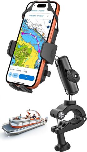 Marine Phone Holder for Boat & Pontoon Rail Bar, Center Console Clamp Mount in Saudi Arabia