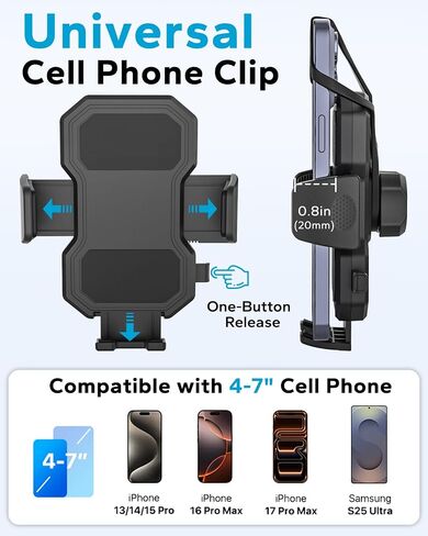 Marine Phone Holder for Boat & Pontoon Rail Bar, Center Console Clamp Mount in Saudi Arabia