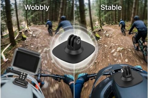 2 Pcs Flexible Adhesive Helmet Mount for Insta360 X5 X4, Large 2.5 in / 63 mm Base, Sports Camera Accessories, Includes 1/4 Adapter and Mounting Screw, Black in Saudi Arabia