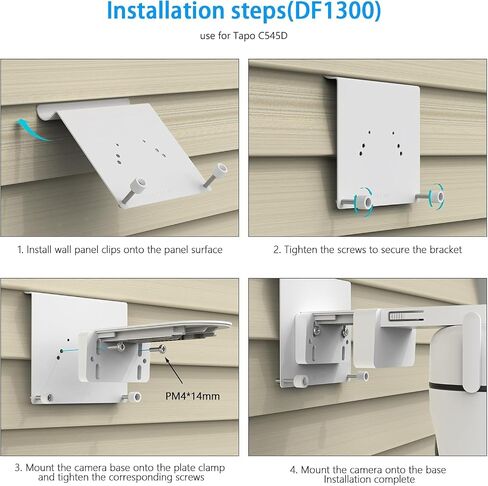 Vinyl Siding Mount for TP-Link Tapo C660 C615F C645D C402 C403 C460 C425 C630 C411 C610 TC82 TC90 TC85 KIT Solar Cameras and C545d,Tapo A201 Solar Panel Camera Mount Bracket in Saudi Arabia