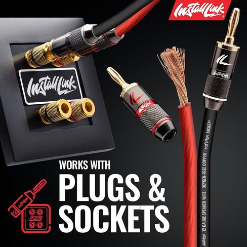 Install Link 12 AWG Gauge Speaker Wire (100 Feet) Car or Home Theater (OFC) in Saudi Arabia