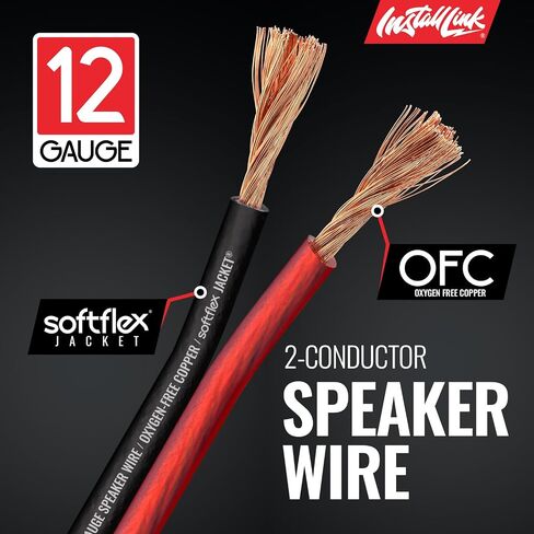Install Link 12 AWG Gauge Speaker Wire (100 Feet) Car or Home Theater (OFC) in Saudi Arabia