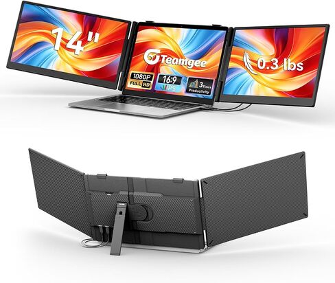 Teamgee S10 Pro 14" Dual-Screen Extender – Ultra‑Slim & Hidden Cable in Saudi Arabia
