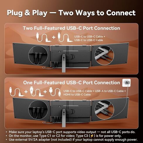 Teamgee S10 Pro 14" Dual-Screen Extender – Ultra‑Slim & Hidden Cable in Saudi Arabia