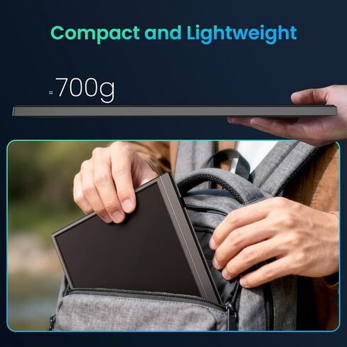 15.6 Inch Portable Monitor 1080P Slim Monitor Built-in 90° Adjustable Stand in Saudi Arabia