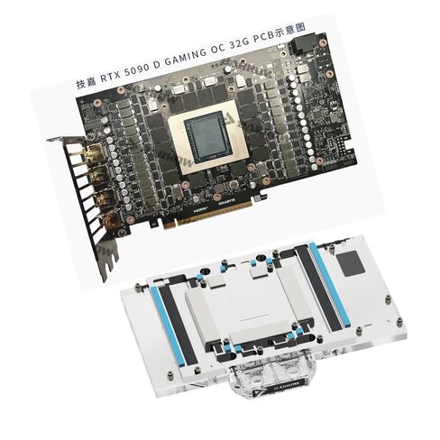 Barrow Copper GPU Water Cooling Block GPU Waterblock for Gigabyte RTX 5090 D Gaming OC 32G, for Gigabyte RTX 5090 D WindForce OC 32G, for Gigabyte Aorus RTX 5090 D Master 32G in Kuwait