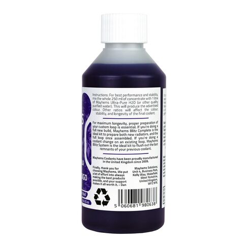 Mayhems - X1 Concentrate PC Coolant - Computer Water Cooling Fluid - Liquid Cooling, Eco Friendly Series, 250 ml, Cosmic Nebula Indigo in Kuwait