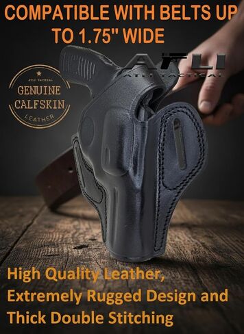 Diamondback SDR 357 OWB Holster - J Frame 3 بوصة برميل - لـ Diamondback SDR 3"، Rgr SP101، S&W 60 63، Taurus 85 605 856 Guns - حافظة مسدس جلدية فطيرة - حافظات Taurus 856 - Sp101 الحافظة in Kuwait
