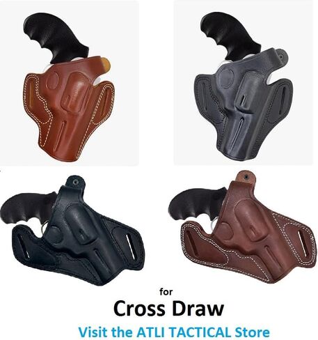 Diamondback SDR 357 OWB Holster - J Frame 3 بوصة برميل - لـ Diamondback SDR 3"، Rgr SP101، S&W 60 63، Taurus 85 605 856 Guns - حافظة مسدس جلدية فطيرة - حافظات Taurus 856 - Sp101 الحافظة in Kuwait