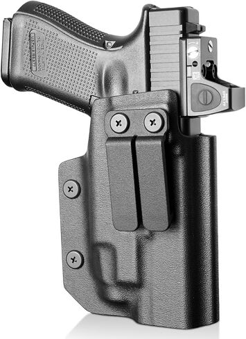PROUS IWB Kydex Holster for Glock 19 with TLR7/TLR7A/TLR7X, Fit Glock 17/19 Gen 3-5, 23/32 Gen 3-4&19X/ 44/45, Inside Waistband Conceal Carry, Optic Cut, Adj. Cant & Retention, Right Hand in Kuwait