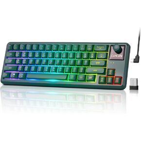 65% Wireless RGB Gaming Keyboard with Tri-Mode, LED/Volume Knob for WIN/Mac in Saudi Arabia