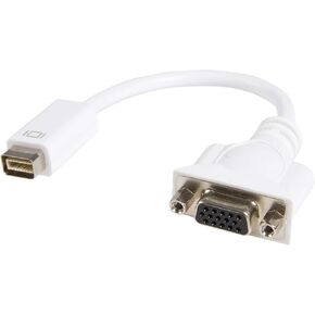 StarTech.com Mini DVI to VGA Video Cable Adapter for Macbooks and iMacs - Video Adapter - mini-DVI (M) to HD-15 (VGA) (F) - 7.9 in - White - MDVIVGAMF in Saudi Arabia