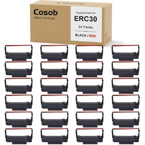 Replacment for ERC30 ERC-30 ERC 30 34 38 Black and Red Ribbon 24 Pack in Kuwait