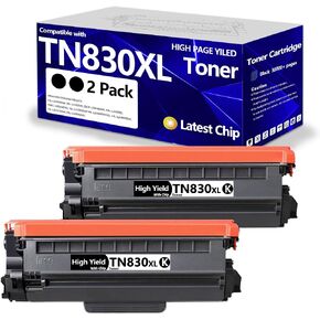 FiveColor&Co Compatible TN830XL Toner Cartridge Replacement for Brother TN830 TN-830 XL Toner Cartridges with DCP-L2640DW HL-L2460DW HL-L2480DW HL-L2400D HL-L2405W Printer Ink (2 Pack Black ) in Kuwait