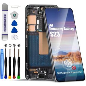 for Samsung Galaxy S23 LCD Screen Replacement Touch Digitizer Display Assembly with Frame for Samsung Galaxy SM-S911B SM-S911U with Repair Parts Kits(Black, No Fingerprint)【US Version】 in Saudi Arabia