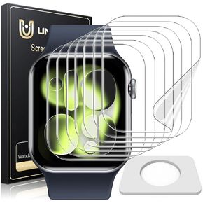 UniqueMe 6 Pack for Apple Watch 40mm SE 3/SE 2/SE Screen Protector | Series 6/5/4 Screen Protector, Anti-Scratch, Non-Bubbles, Soft HD, TPU Clear Film, for iWatch 40mm in Kuwait