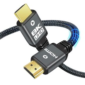 كابل Yauhody 8K HDMI 2.1 بطول 10 أقدام، معتمد فائق السرعة 48 جيجابت في الثانية (10 أقدام) in Kuwait