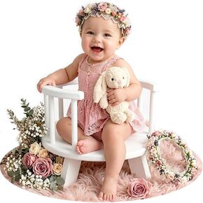 Baby Photography Props White Wooden Stool Toddler Posing Props Cake Smash in Saudi Arabia