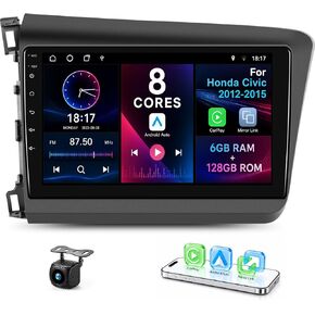 2+64G Android 15 Car Radio Stereo for Honda Civic 2012-2015 in Kuwait