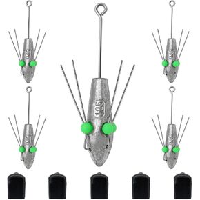 5Pcs Sputnik Sinker Fishing Weights Sinkers Lead Long Tail Spider Sinkers in Kuwait