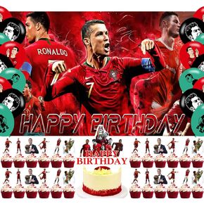 Ronaldo Birthday Backdrop,Soccer Poster for Ronaldo Football Theme Party Decorations Sports Birthday Supplies Background Studio Shoot Photo Props in Saudi Arabia