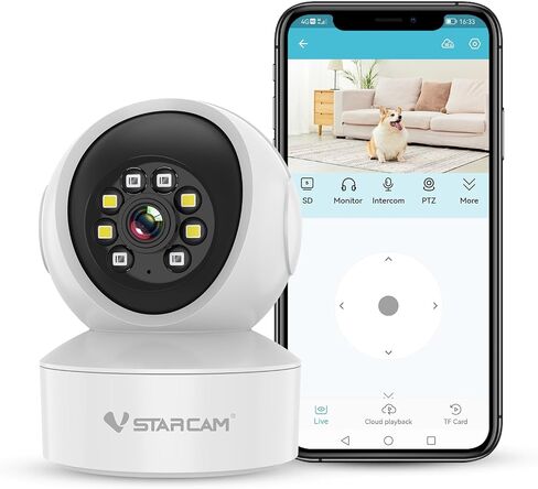 VSTARCAM Indoor Pan/Tilt Smart Security Camera, 360° PTZ Pet Camera with Phone APP, 1296P Night Vision, 2-Way AudioMotion Detection for Baby and Pet Monitor, Cloud & SD Card Storage 03 in Saudi Arabia