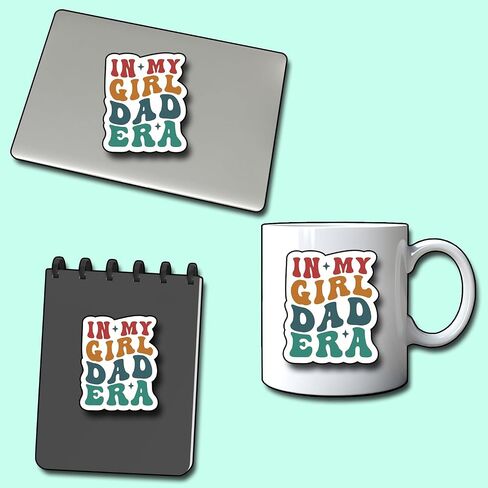 (3Pcs) in My Girl Dad Era Sticker, Decal Gifts Dad Decorate Books Laptop Phone Water Bottles Kindles Stickers Tumbler Sticker Waterproof Vinyl Decorate Sticker 3" Inch in Saudi Arabia
