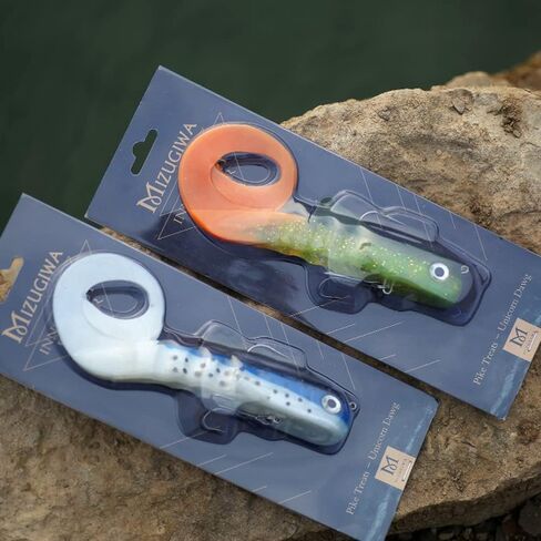 MIZUGIWA 12" Pike Musky Dawg Soft Plastic Swimbait in Kuwait