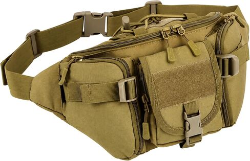 Taeku Tactical Fanny Pack Waist Bag Adjustable Belt Pouch for Travel Black in Saudi Arabia