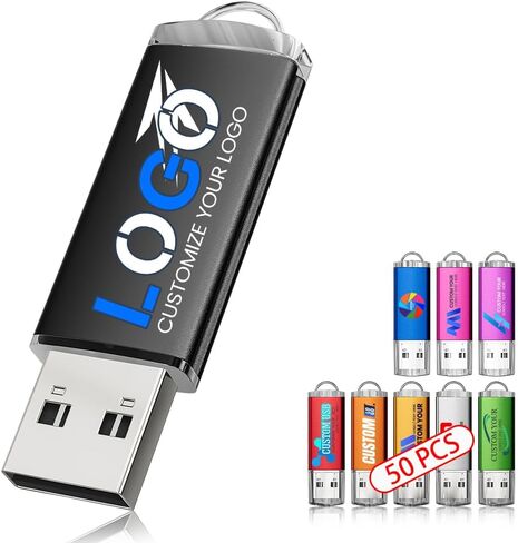 2GB 50Pcs Custom USB 2.0 Flash Drive, Personalized USB with Your Logo in Saudi Arabia