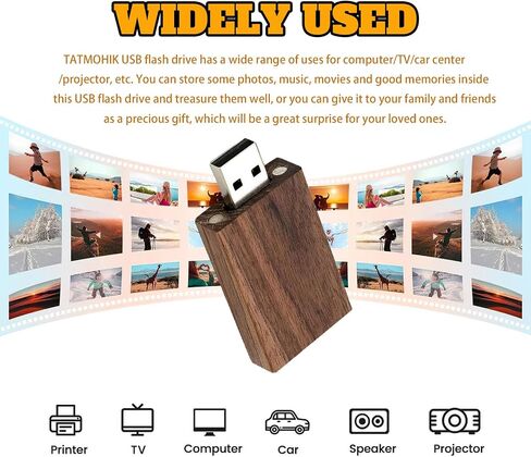 2 Pack 64GB Wood USB 3.0 Flash Drive TATMOHIK Walnut Wood Memory Stick 64 GB, Thumb Drive, USB Drive, Zip Drive in Saudi Arabia