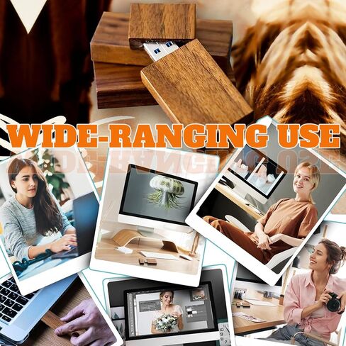 2 Pack 64GB Wood USB 3.0 Flash Drive TATMOHIK Walnut Wood Memory Stick 64 GB, Thumb Drive, USB Drive, Zip Drive in Saudi Arabia