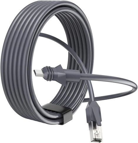 Satellite Extension Cable 82FT Weatherproof Flat High Performance Antennae Replacement 26AWG RJ45 1200Mbps High Speed Data Transfer for Mobile Internet Outdoor Use in Saudi Arabia