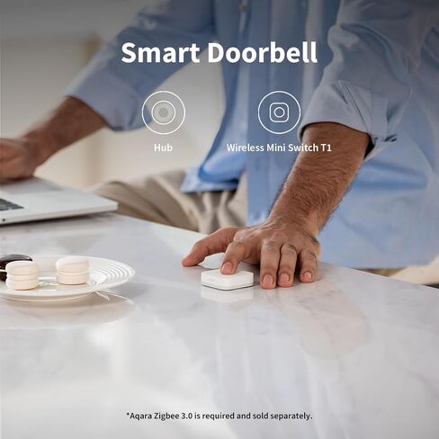 Aqara Zigbee 3.0 Wireless Mini Switch T1، الزر الذكي يتطلب Aqara Hub in Kuwait