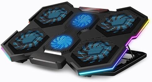 Adjustable Six Fan Desktop Quiet Laptop Cooling System in Saudi Arabia