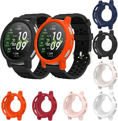 Compatible with Amazfit Active 3 Premium Bumper Case, Soft Flexible TPU Thin Lightweight Protective Cover for Amazfit Active 3 Premium Smart Watch Band [NO Front Screen Protector] in Saudi Arabia