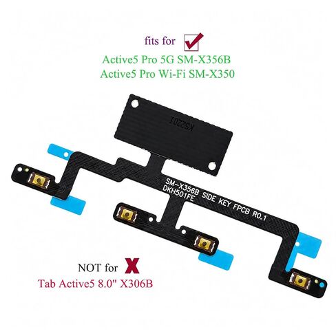 ubrokeifixit Galaxy Tab Active5 Pro X356 Power On Off Button Flex Cable,Side Volume Button Flex Cable Replacement for Samsung Galaxy Tab Active5 Pro 10.1" SM-X356B X350 in Kuwait
