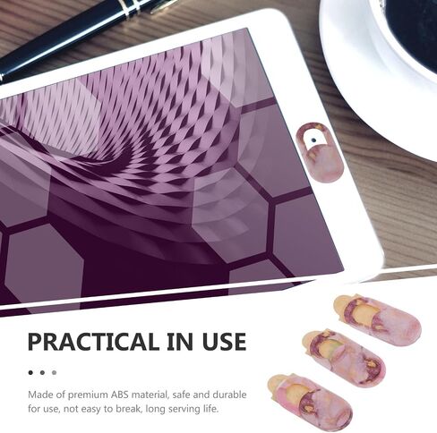 SHOWERORO 3pcs Pink Webcam Privacy Covers Laptop Camera Slide Covers Lightweight Ultra Thin Abs Material Laptop Privacy Slider Protectors in Kuwait