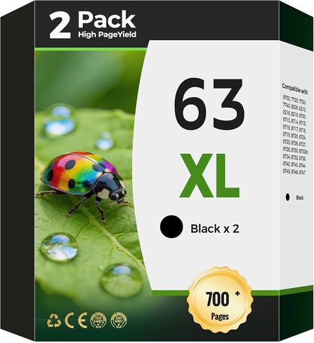 63XL 63 XL Ink Cartridges Combo Pack Compatible for HP63XL Ink Cartridge in Saudi Arabia