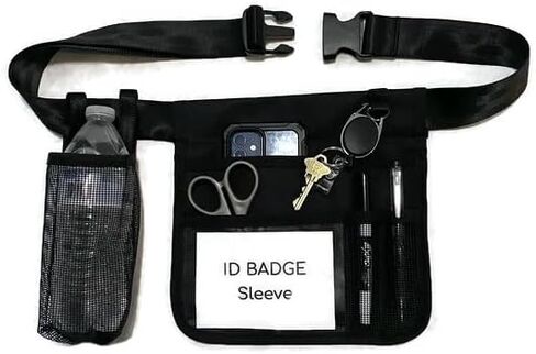 Mini Premium Hip Utility Pouch/Teachers & Mobile Workers /6 Pocket/Key/Badge Reel/Drink Pouch/ID Sleeve (Up to 44" Waist) in Saudi Arabia