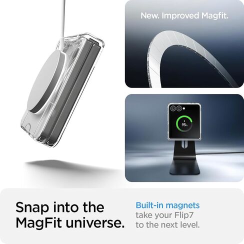 NiceKing Magnetic Case for Samsung Galaxy Z Flip 7, Clear in Saudi Arabia
